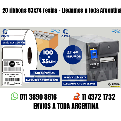 20 ribbons 83x74 resina - Llegamos a toda Argentina