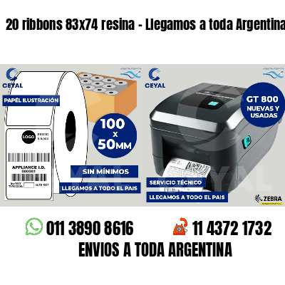 20 ribbons 83x74 resina - Llegamos a toda Argentina