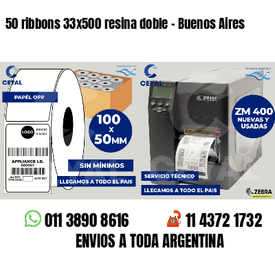 50 ribbons 33x500 resina doble - Buenos Aires