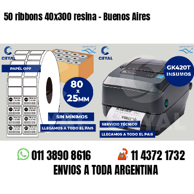 50 ribbons 40x300 resina - Buenos Aires