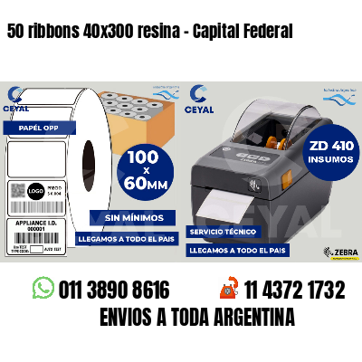 50 ribbons 40x300 resina - Capital Federal