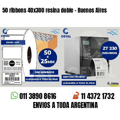 50 ribbons 40x300 resina doble - Buenos Aires
