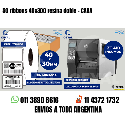 50 ribbons 40x300 resina doble - CABA