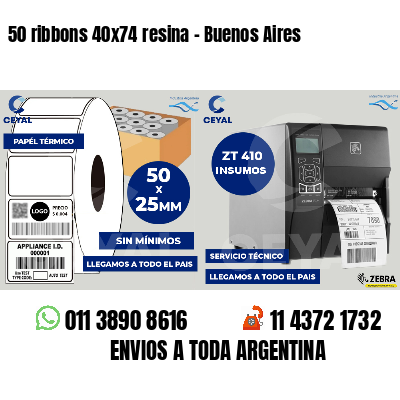 50 ribbons 40x74 resina - Buenos Aires