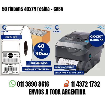 50 ribbons 40x74 resina - CABA