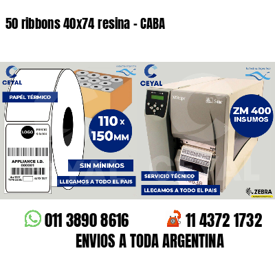 50 ribbons 40x74 resina - CABA