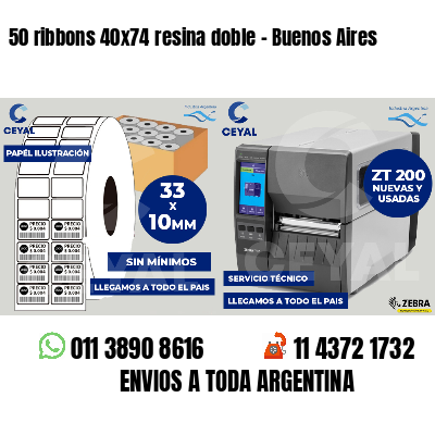 50 ribbons 40x74 resina doble - Buenos Aires