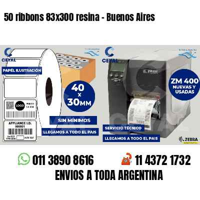 50 ribbons 83x300 resina - Buenos Aires