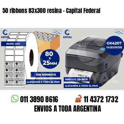 50 ribbons 83x300 resina - Capital Federal
