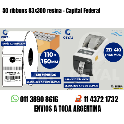 50 ribbons 83x300 resina - Capital Federal