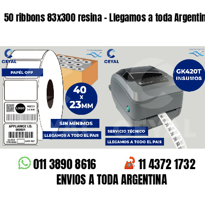 50 ribbons 83x300 resina - Llegamos a toda Argentina