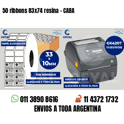 50 ribbons 83x74 resina - CABA