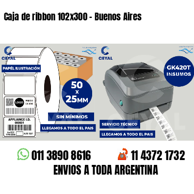 Caja de ribbon 102x300 - Buenos Aires