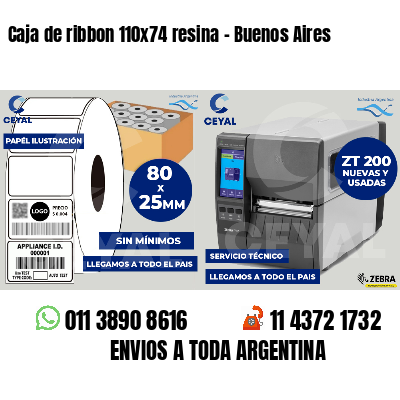 Caja de ribbon 110x74 resina - Buenos Aires