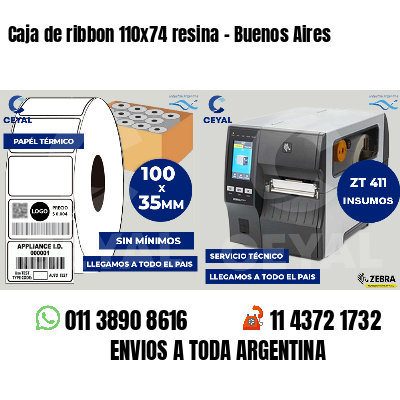 Caja de ribbon 110x74 resina - Buenos Aires