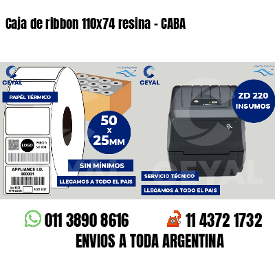 Caja de ribbon 110x74 resina - CABA