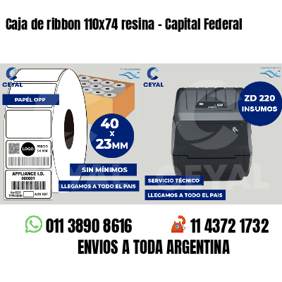 Caja de ribbon 110x74 resina - Capital Federal