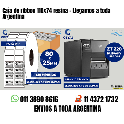 Caja de ribbon 110x74 resina - Llegamos a toda Argentina