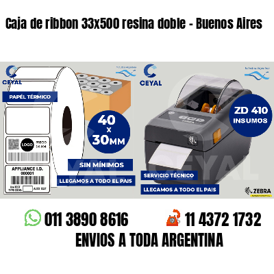 Caja de ribbon 33x500 resina doble - Buenos Aires