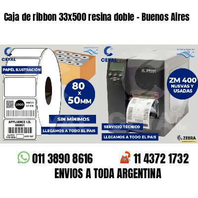 Caja de ribbon 33x500 resina doble - Buenos Aires