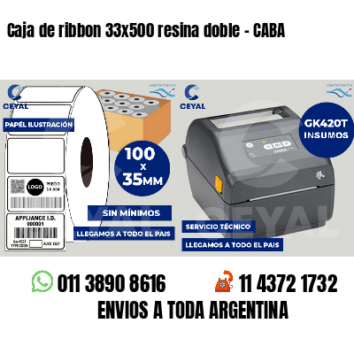 Caja de ribbon 33x500 resina doble - CABA