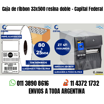 Caja de ribbon 33x500 resina doble - Capital Federal