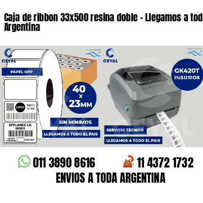 Caja de ribbon 33x500 resina doble - Llegamos a toda Argentina
