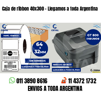 Caja de ribbon 40x300 - Llegamos a toda Argentina