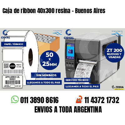 Caja de ribbon 40x300 resina - Buenos Aires