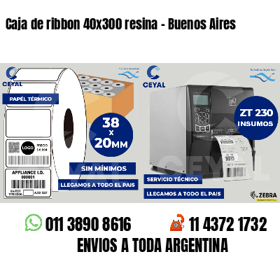 Caja de ribbon 40x300 resina - Buenos Aires