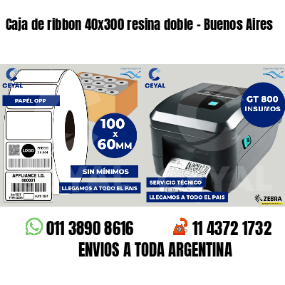 Caja de ribbon 40x300 resina doble - Buenos Aires