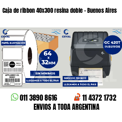 Caja de ribbon 40x300 resina doble - Buenos Aires