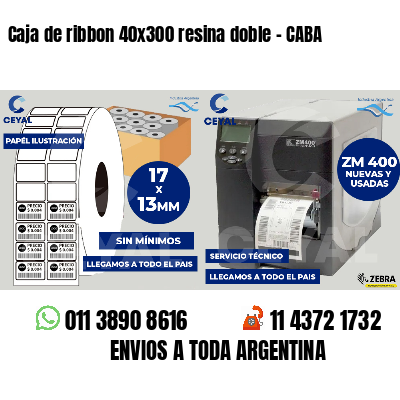 Caja de ribbon 40x300 resina doble - CABA