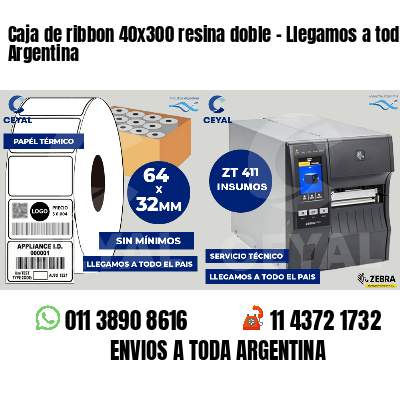 Caja de ribbon 40x300 resina doble - Llegamos a toda Argentina