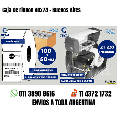 Caja de ribbon 40x74 - Buenos Aires
