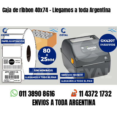 Caja de ribbon 40x74 - Llegamos a toda Argentina