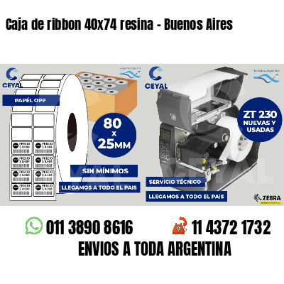 Caja de ribbon 40x74 resina - Buenos Aires