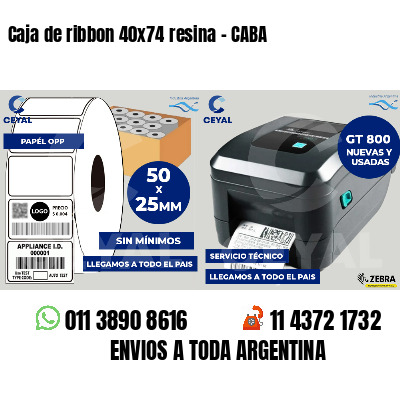 Caja de ribbon 40x74 resina - CABA