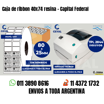 Caja de ribbon 40x74 resina - Capital Federal
