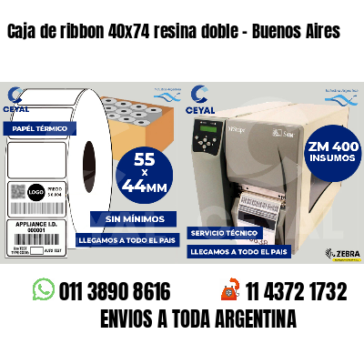 Caja de ribbon 40x74 resina doble - Buenos Aires