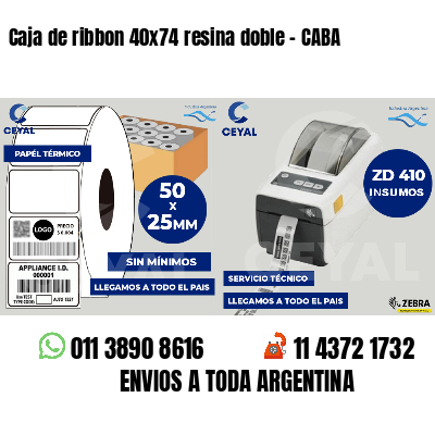 Caja de ribbon 40x74 resina doble - CABA