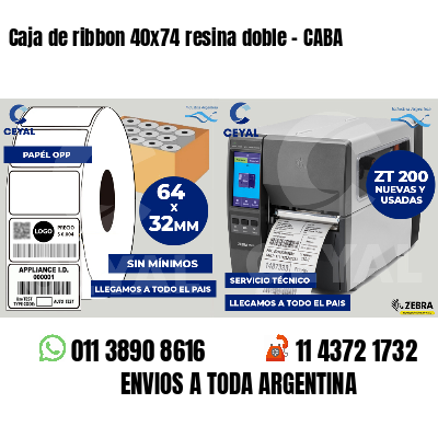 Caja de ribbon 40x74 resina doble - CABA