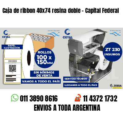 Caja de ribbon 40x74 resina doble - Capital Federal