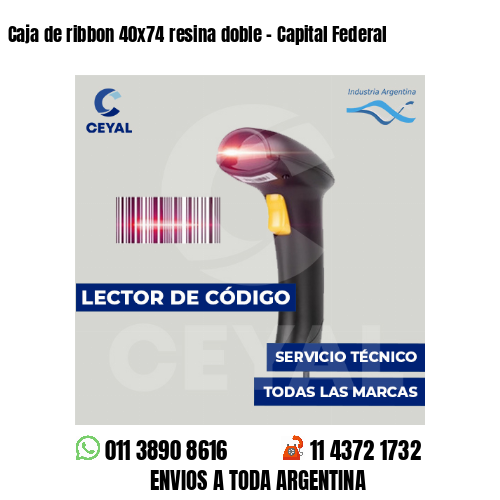 Caja de ribbon 40x74 resina doble - Capital Federal