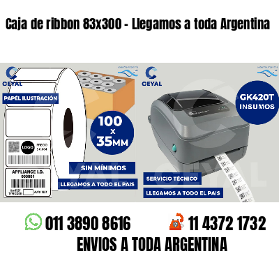 Caja de ribbon 83x300 - Llegamos a toda Argentina