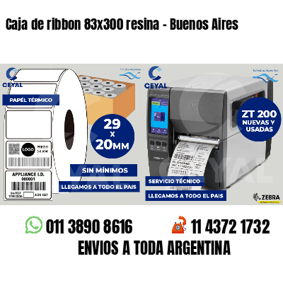 Caja de ribbon 83x300 resina - Buenos Aires