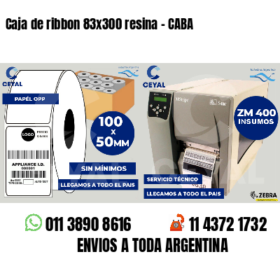 Caja de ribbon 83x300 resina - CABA