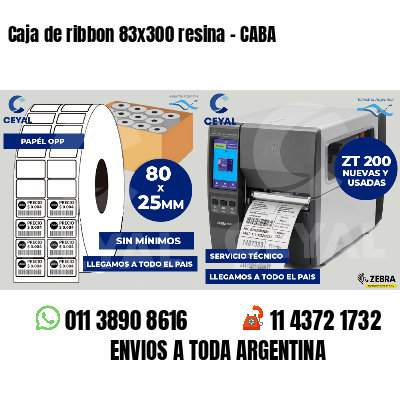 Caja de ribbon 83x300 resina - CABA
