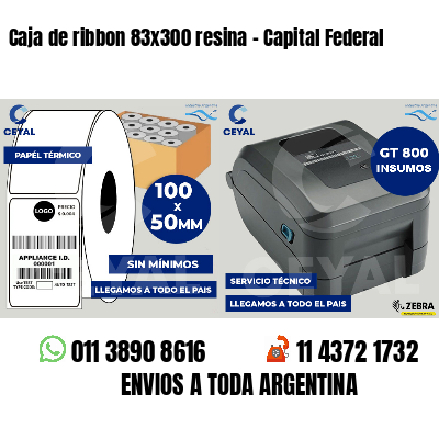 Caja de ribbon 83x300 resina - Capital Federal