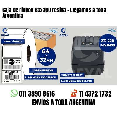 Caja de ribbon 83x300 resina - Llegamos a toda Argentina